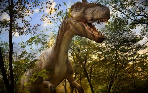 Levensgrote Dinosaurus in Dinopark Landgoed Tenaxx