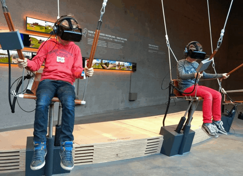 Machen Sie einen virtuellen Fallschirmsprung im Waterlinie Museum