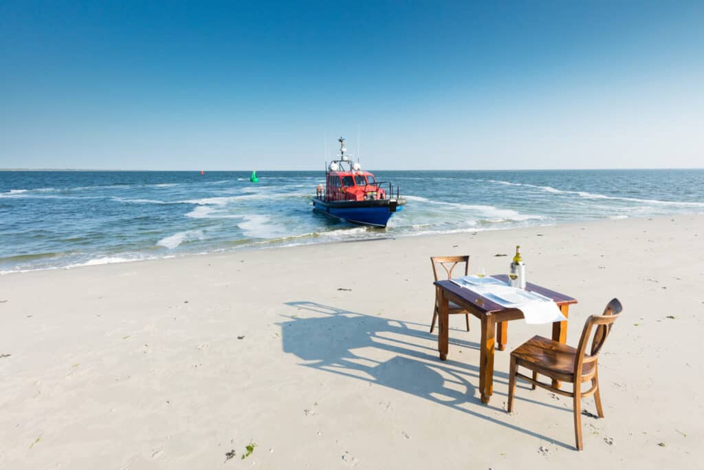 Zandplaat diner in het Nationaal Park Lauwersmeer