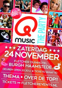 Qmusic the Party – 4uur FOUT komt naar Burgh-Haamstede!