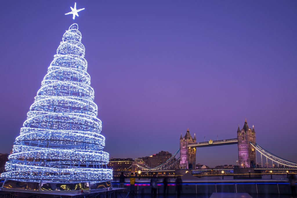 Kerstdecor in Londen.